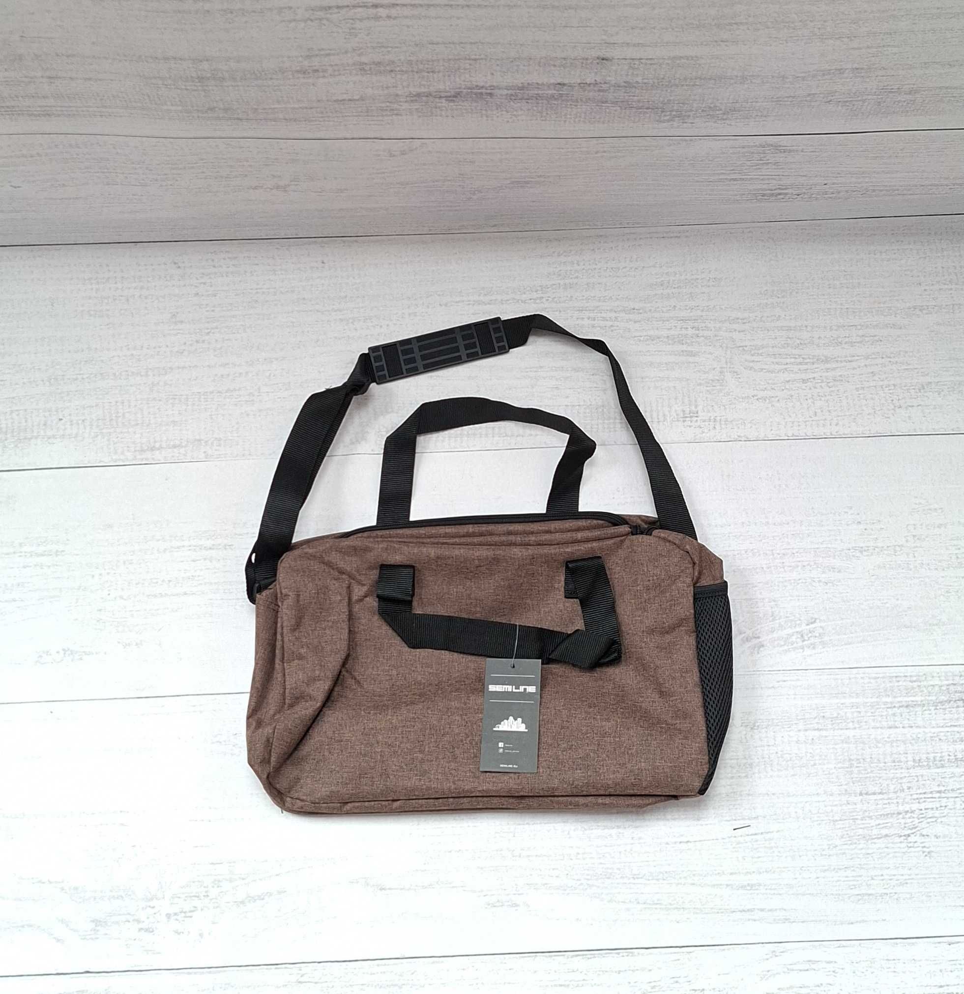 Torba podróżna do samolotu - bagaż - 20 L – brązowa SEMI LINE
