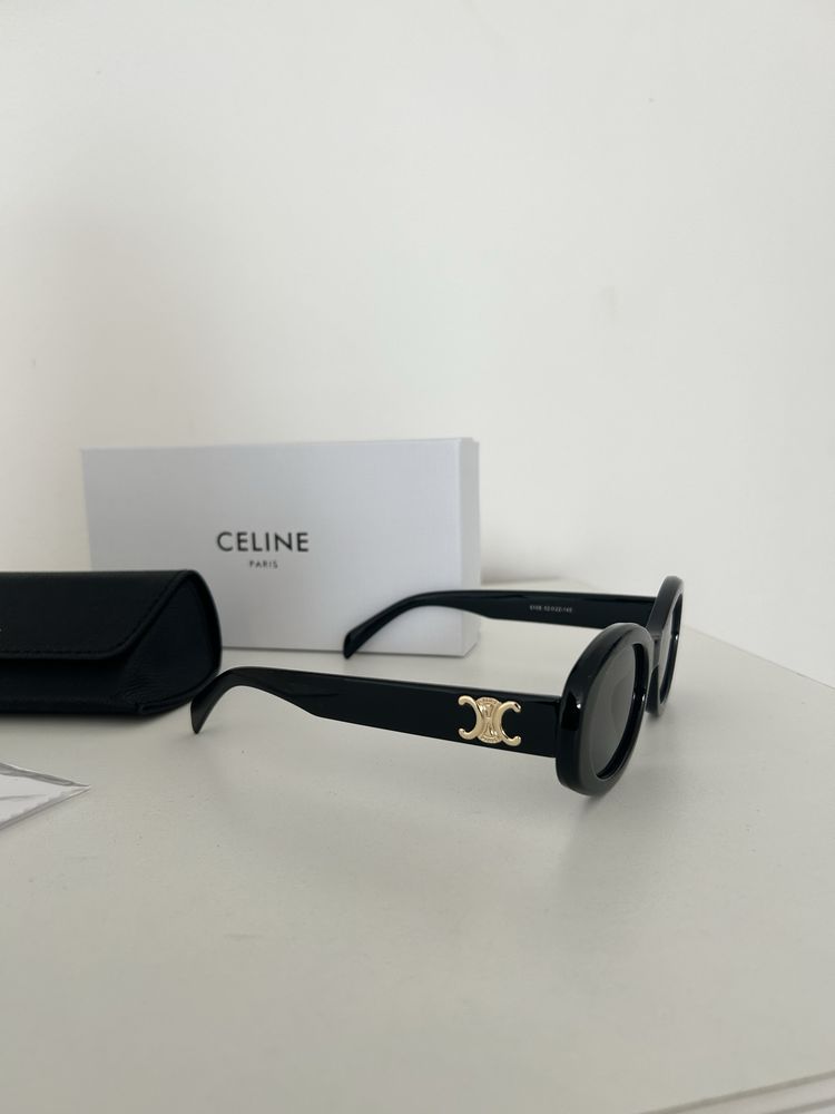 Czarne przeciwsłoneczne okulary „celine”