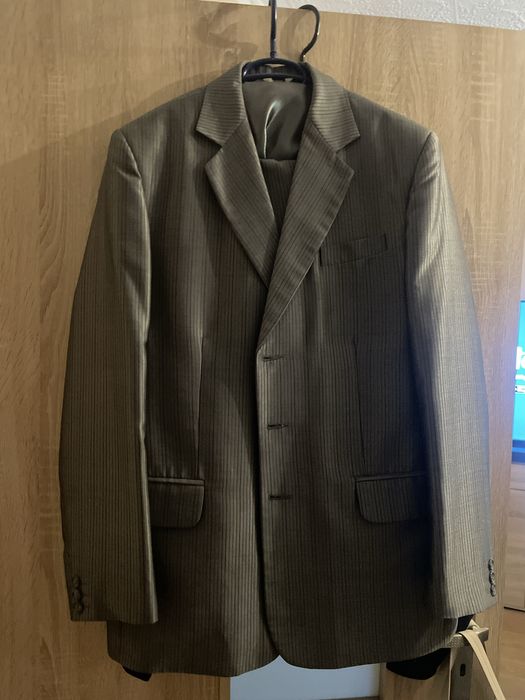 Garnitur męski stalowy rozmiar 176