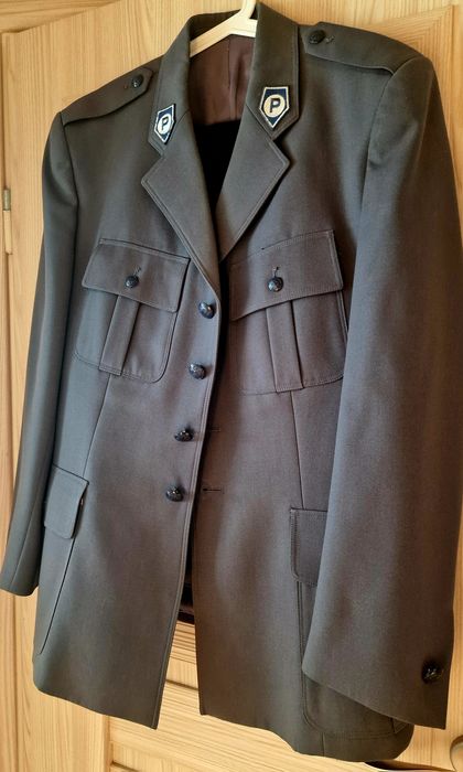 Mundur wyjściowy POLICJA - gabardyna - spodnie + bluza- OKAZJA!