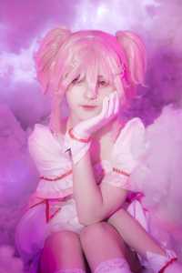 Madoka Magica Kaname Cosplay Anime