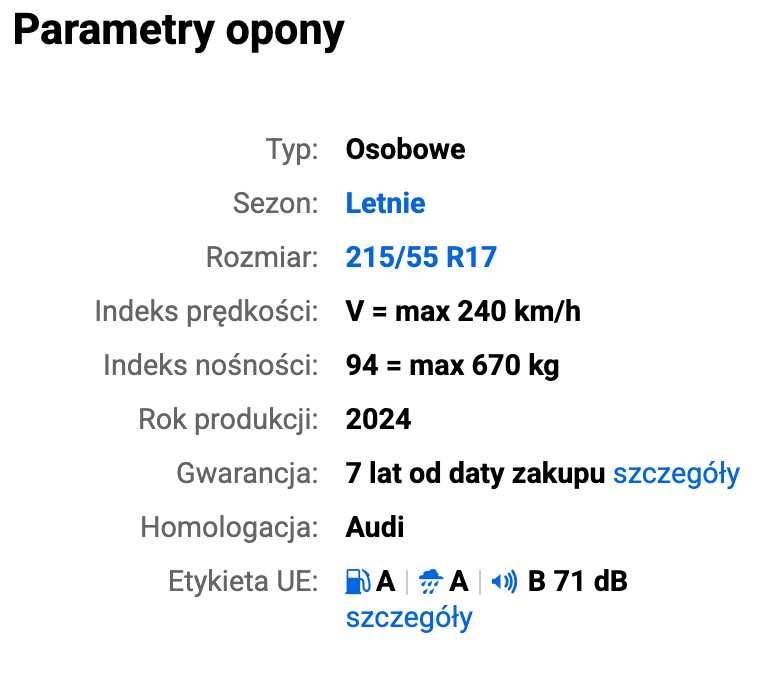 Opony 4szt. Continental EcoContact 6 215/55 R17 94V