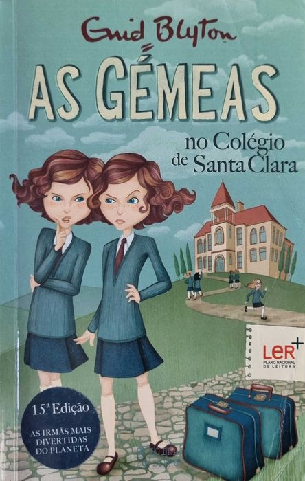 Livro "As Gémeas no Colégio de Santa Clara de Enid Blyton"