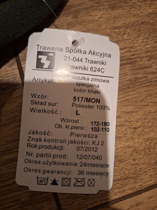 Zestaw militarii Koszulka zimowa plus kalesony 517/MON