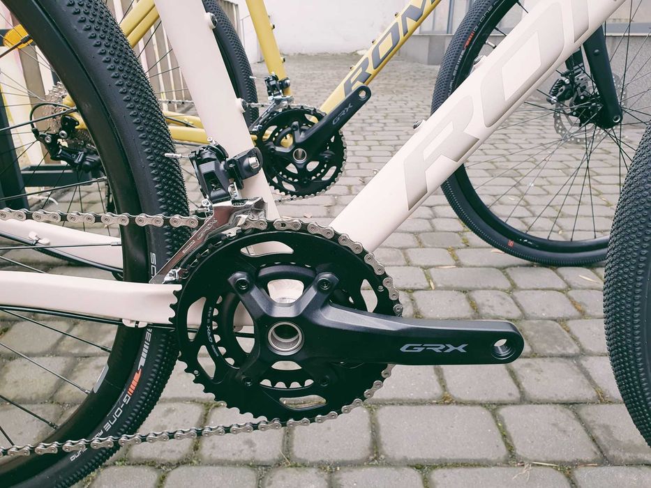 Romet Aspre 2.0, beżowy, rozm. 48, 54, gravel, shimano grx, 2024, -18%