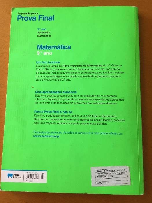 Livro Prova Final Matemática 9º Ano