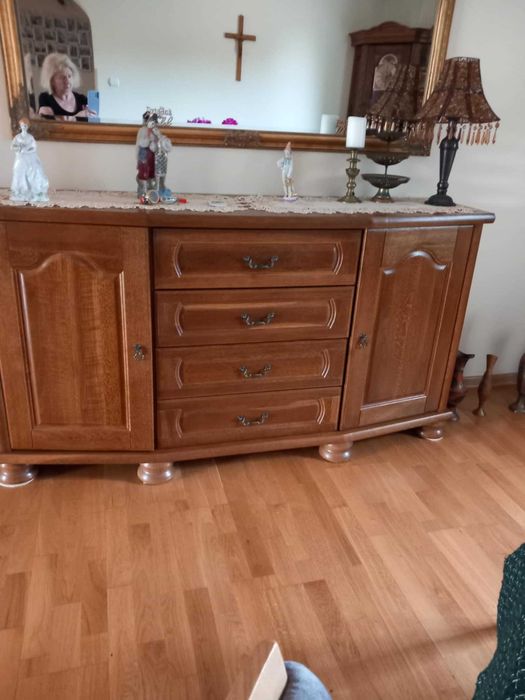 Komoda dębowa wysoka