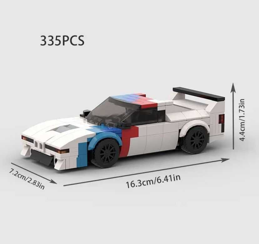 Klocki na wzór LEGO BMW M1 Autko Samochodzik Sportowy Wyścigowy