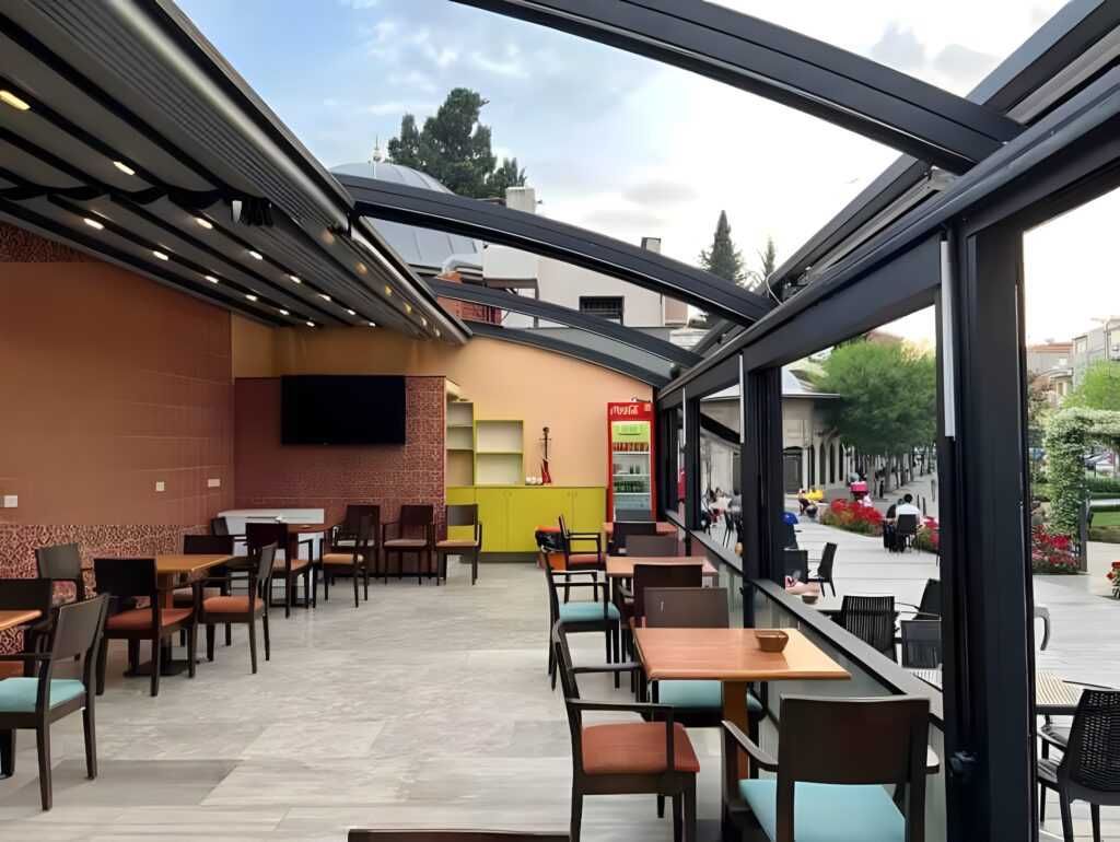 Toldos de esplanadas  proteção solar restaurantes/cafe - cobertura