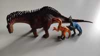 Dinozaury figurki zabawki niebieski pomarańczowy