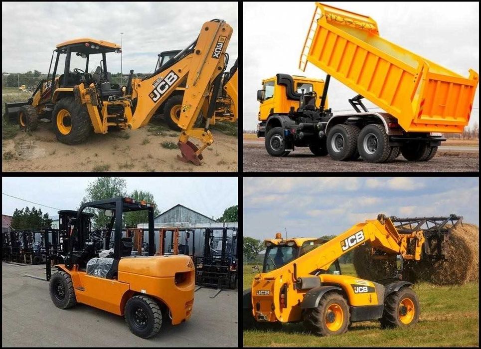 Спецтехника: мини-экскаватор, автовышка, самосвал, экскаватор