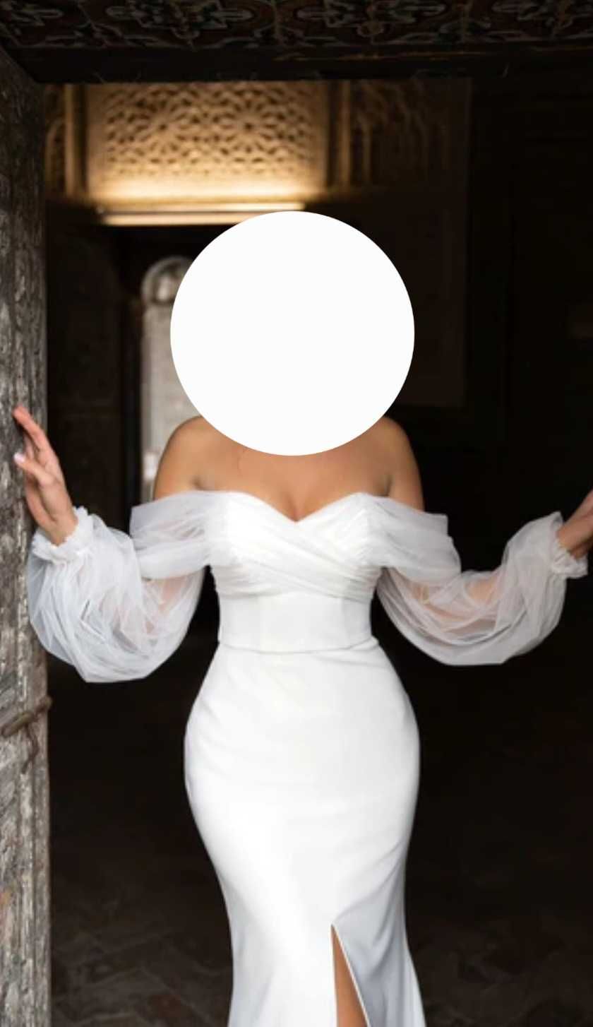 Suknia ślubna Maxima elegancka minimalistyczna syrenka