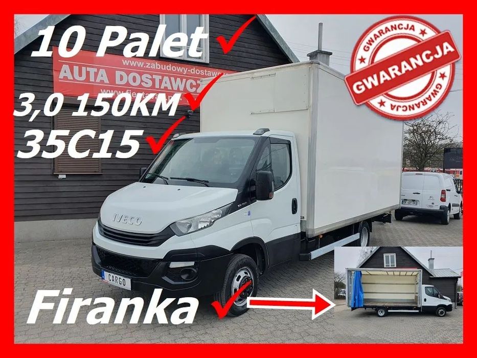 Iveco DAILY  35C15 3,0 150 KM Kontener / Firanka Bliźniak Tempomat Kontener 10-cio