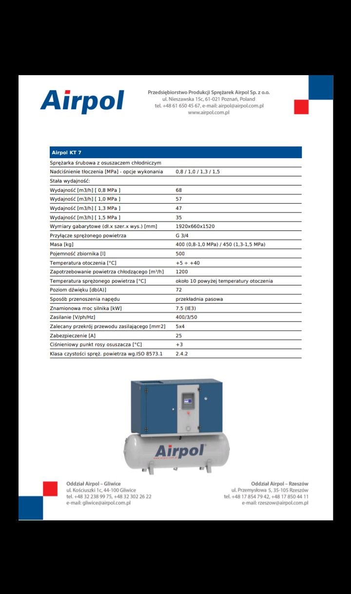 Sprzedam kompresor Airpol kt7