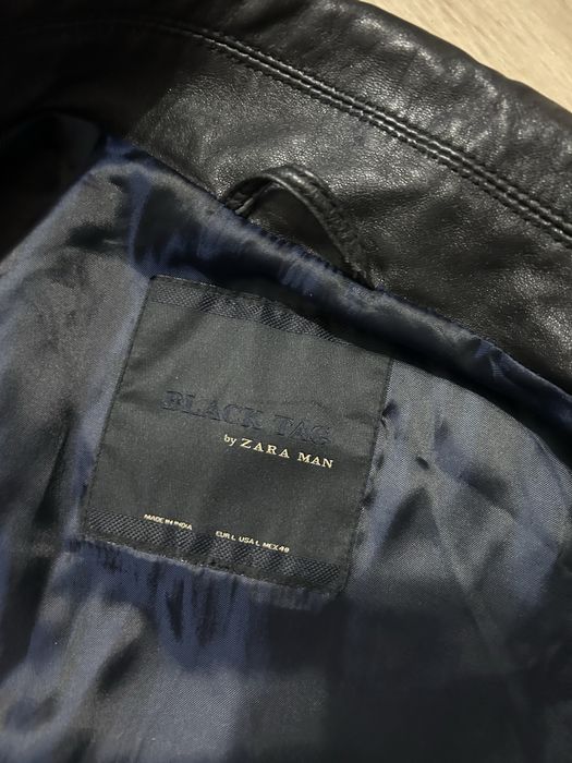 Шкіряна чоловіча куртка Zara, р.L