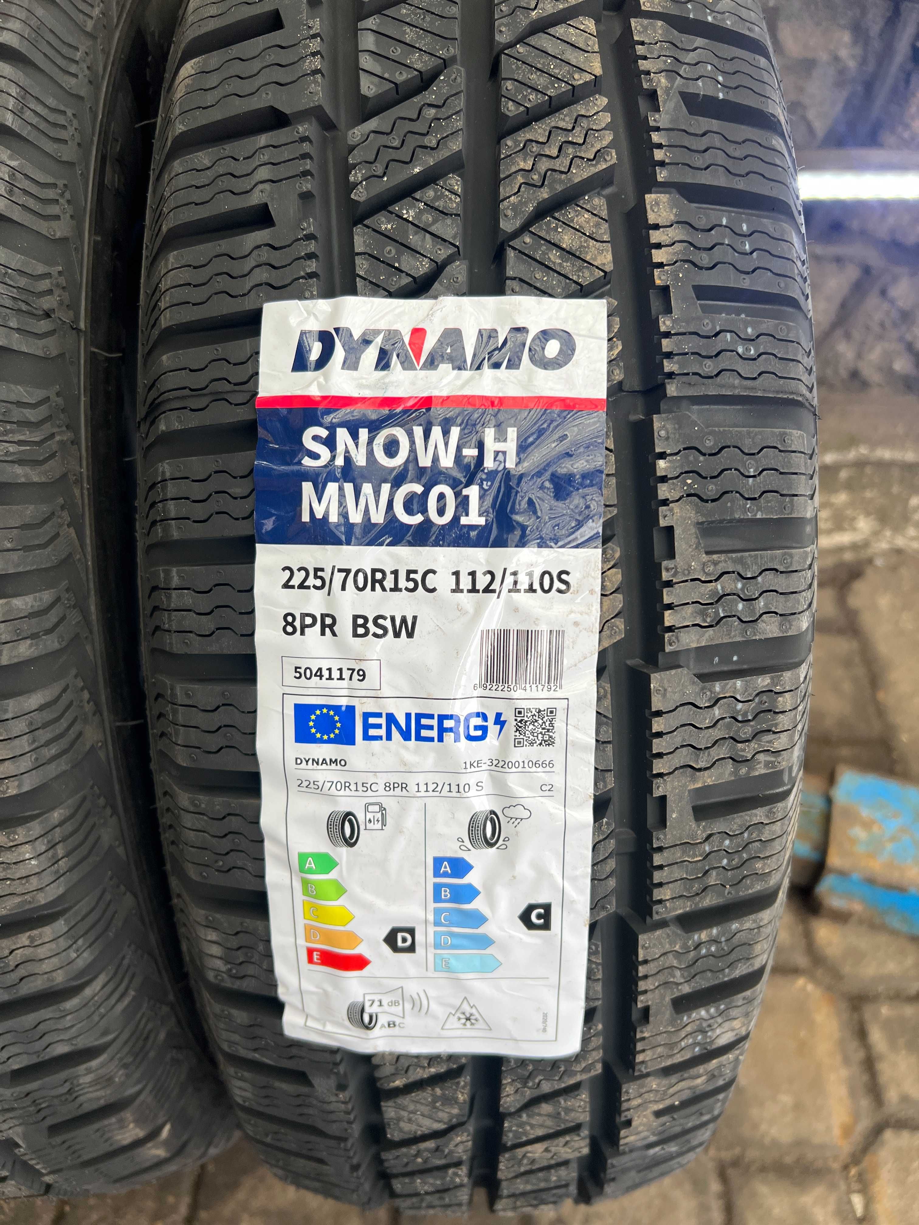 225/70r15c dynamo nowe opony zimowe montaz w cenie