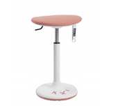 Taboret ergonomiczny Sitness X Stool biały różowy regulowany