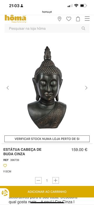 Cabeça de Budha 113cm