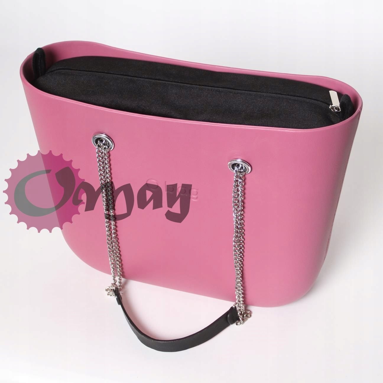 Czarny organizer OBAG STANDARD welur elegant wkład OMAY