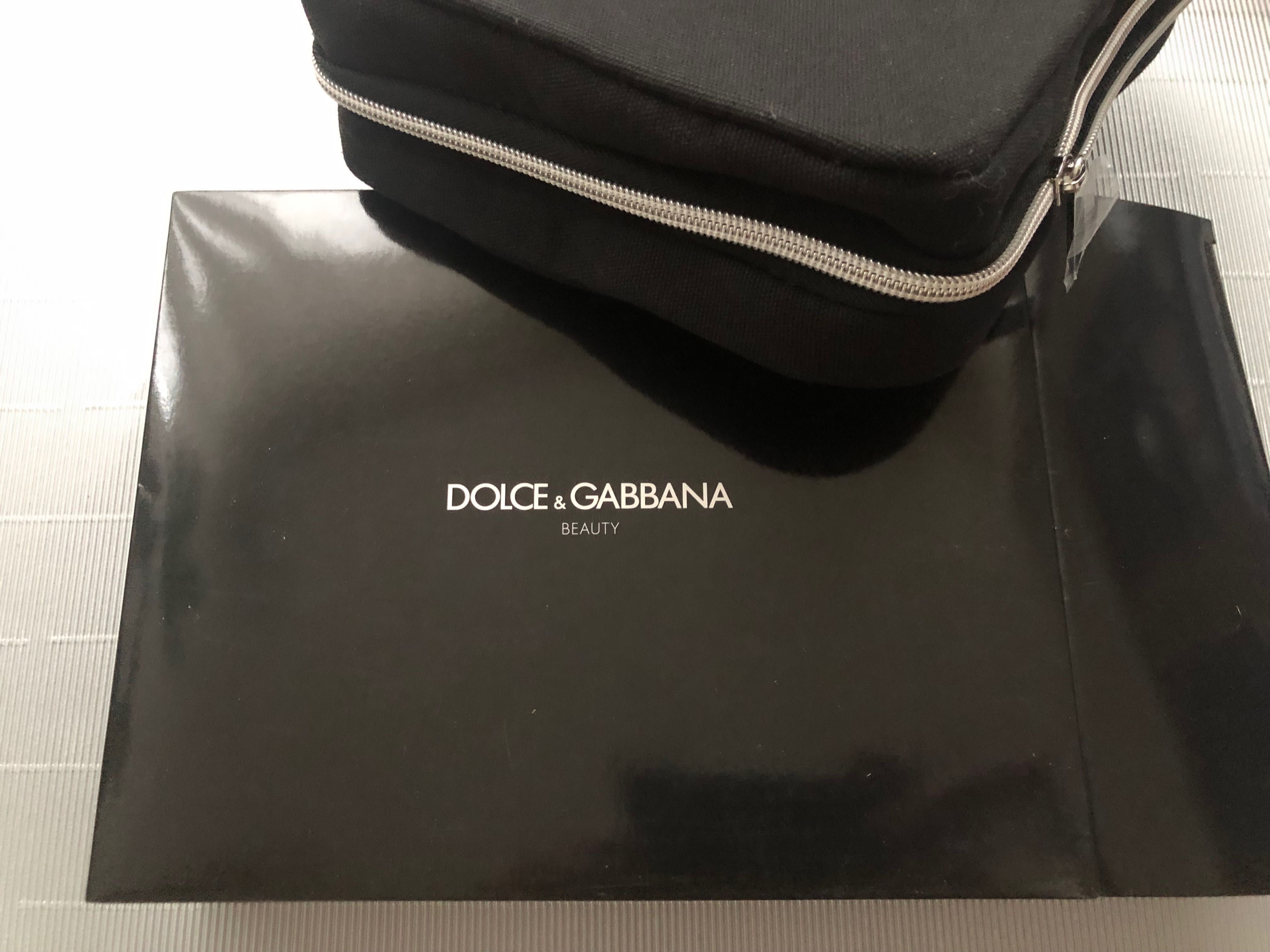 Kosmetyczka Dolce Gabbana unisex czarna na suwak płótno NOWA prezent