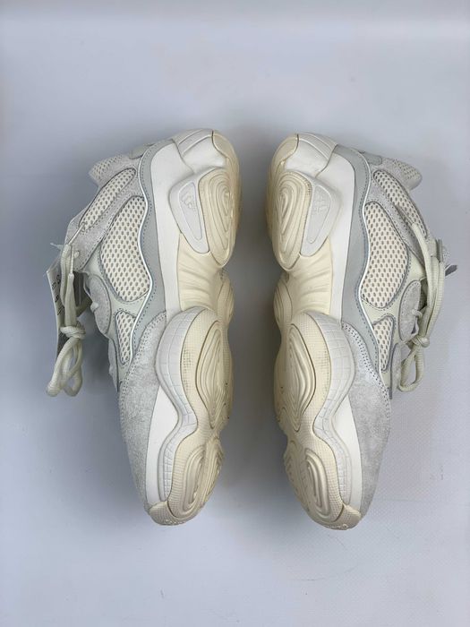 Мужские белые кроссовки Adidas Yeezy 500 Bone White изи йизи ob367