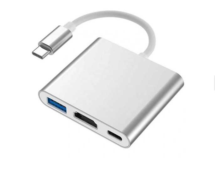 Adapter HUB 3w1 USB-C-HDMI USB 3.0 MAC WIN 4K