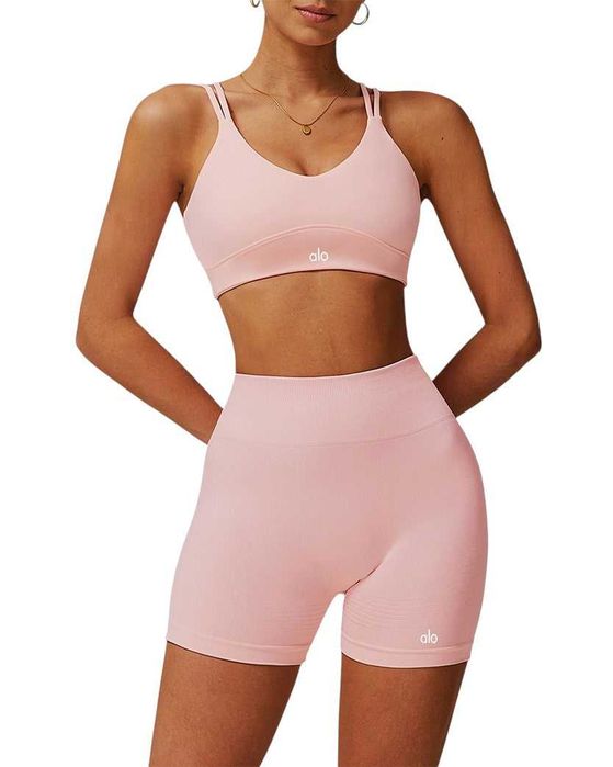 Топ спортивний Alo Yoga Tight Bra Pink 40132-PK
