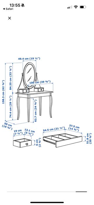 Toaletka IKEA Hemnes