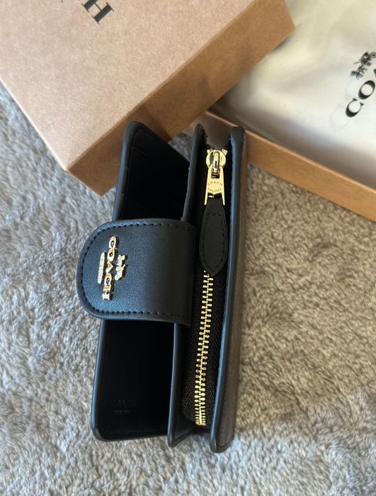 Гаманець Coach Medium Corner Zip Brown Коач коричневий кошельок