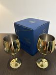 4 Taças Gold Wine -  douradas com acabamento mate.