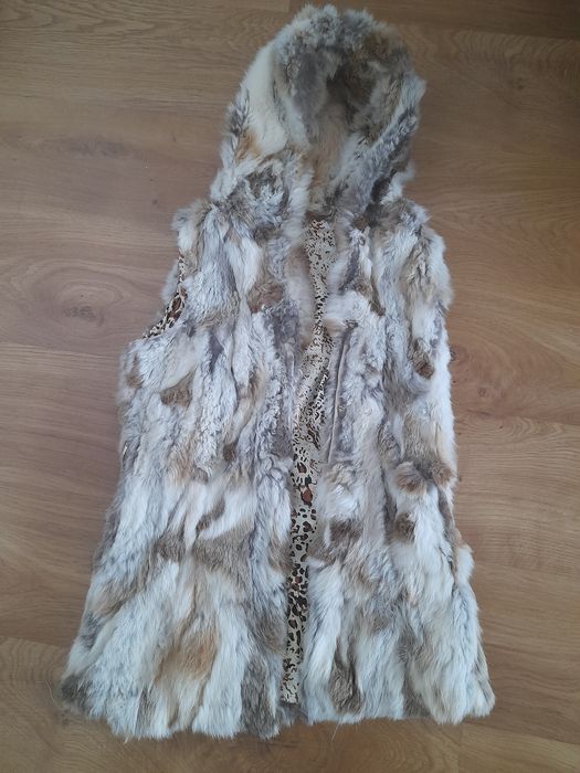 Kamizelka z futra królika