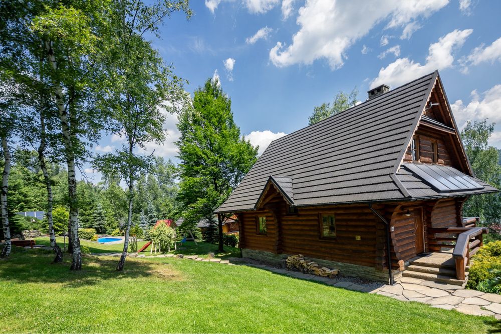 Dom domek z bali do wynajęcia W GÓRACH BALIA JACUZZI nad jeziorem