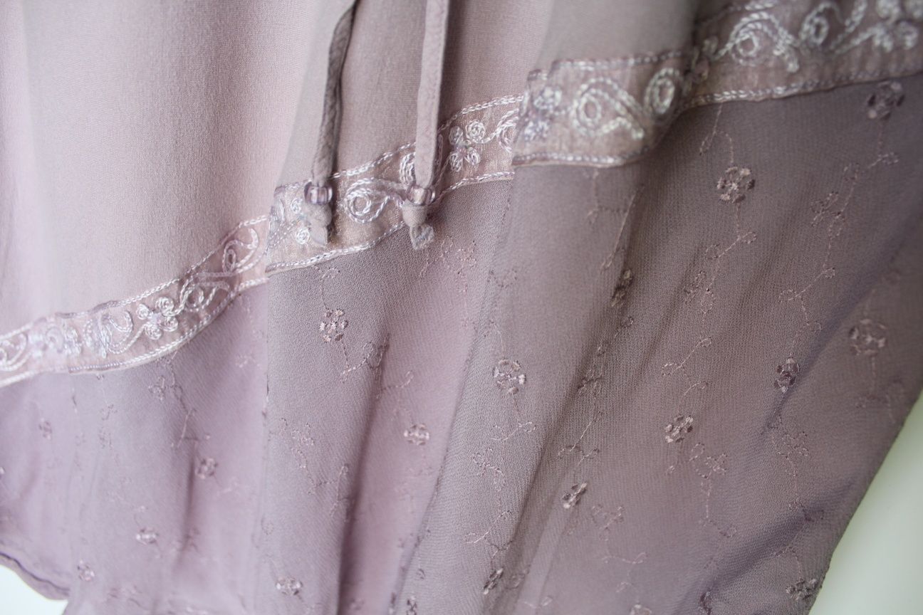 Liliowa spódniczka Dunnes Stores 42 XL 100% wiskoza