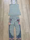 Zestaw do jogi legginsy i bluzka pistacjowe NOWY