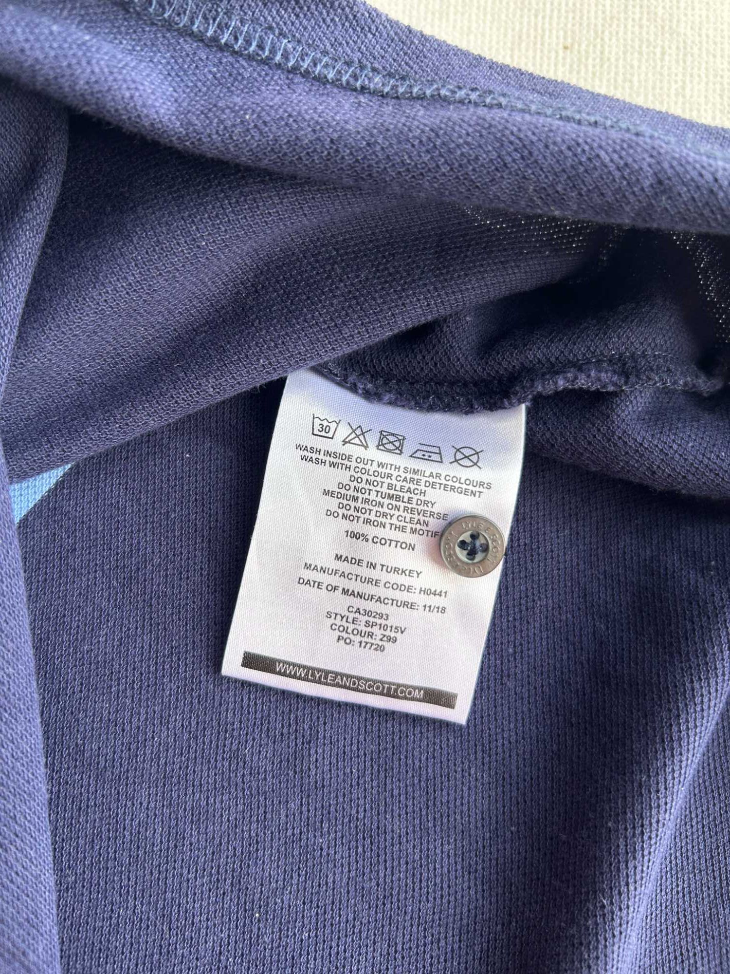 Granatowa koszulka polo Lyle&Scott rozmiar XS