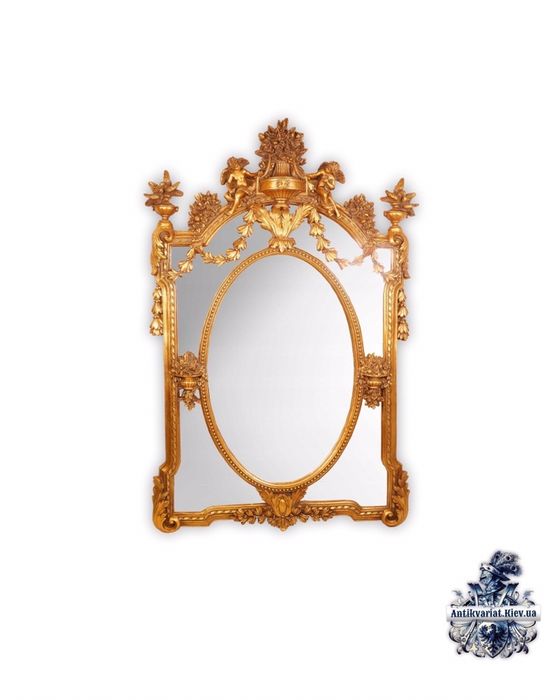 Антикварное бронзовое настенное зеркало старинное антиквариат Киев
