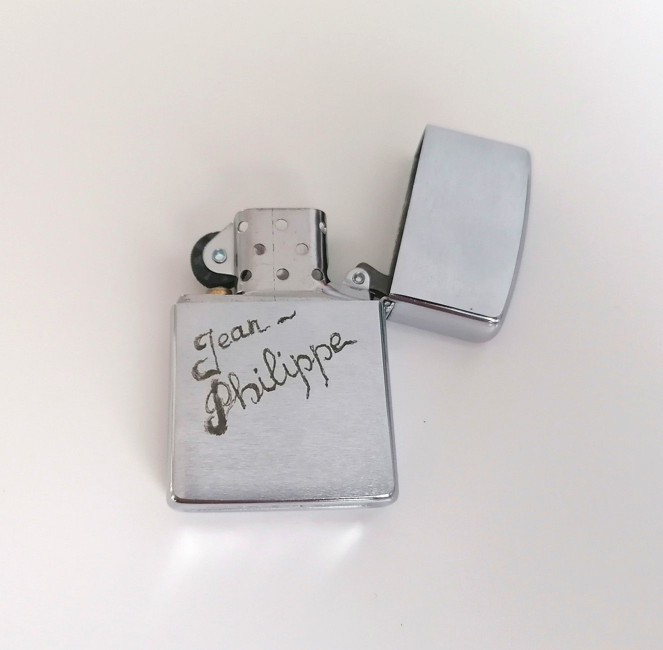 Zippo Brushed Chrome z 1992 roku z grawerem