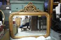Grande Espelho de parede - Talha Dourada - Romantico - C/ Florão