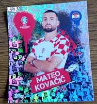 Topps UEFA Euro 2024 Sticker CRO 3 Mateo Kovacic cromo Holográfico