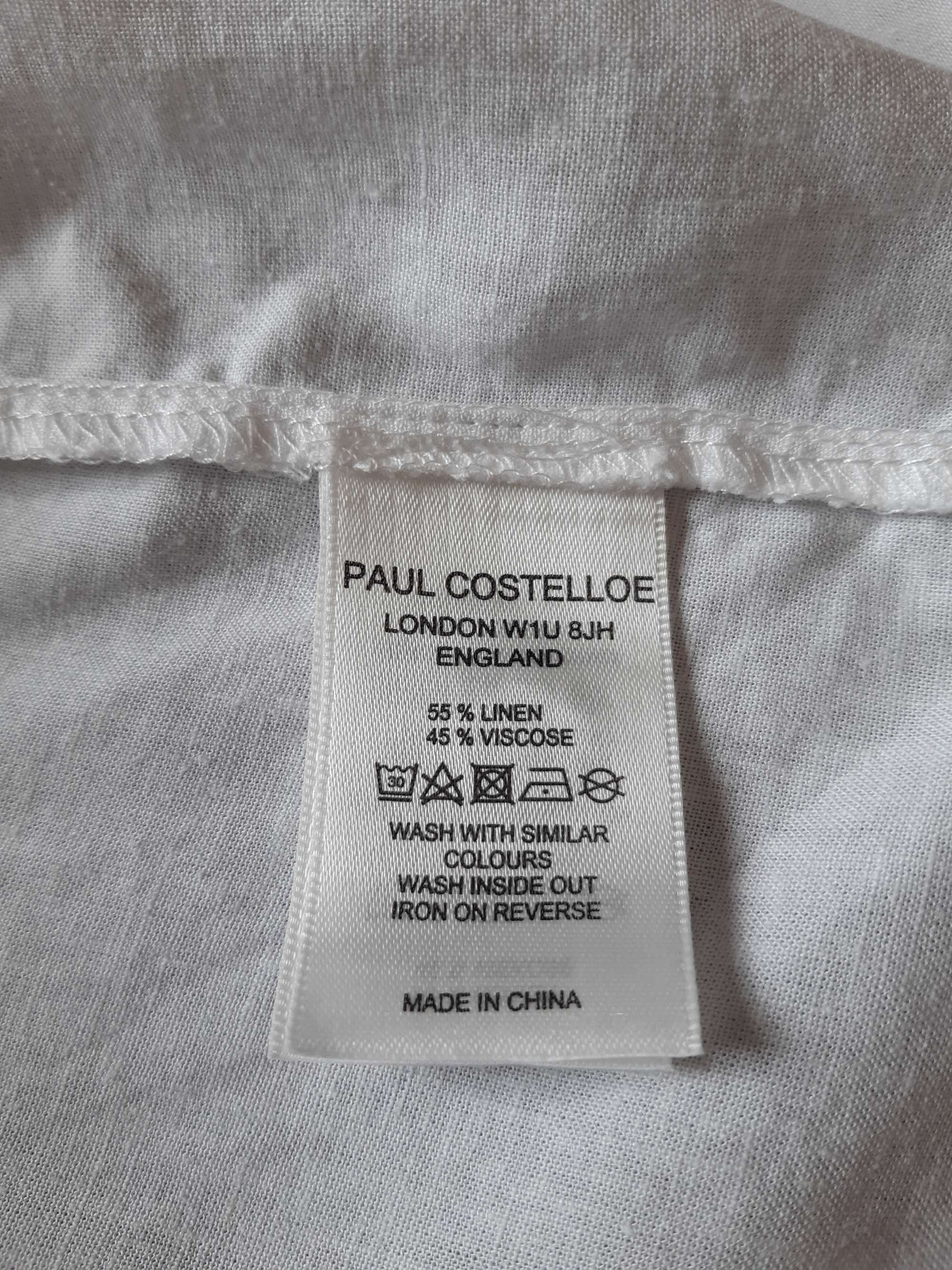 Брендовая базовая смесевой лен рубашка  этно бохо стиль paul costelloe