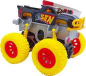Metalowy typu Monster Truck - żółty
