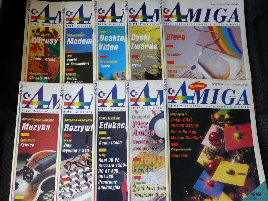 Czasopismo Amiga 1993 (10 sztuk)