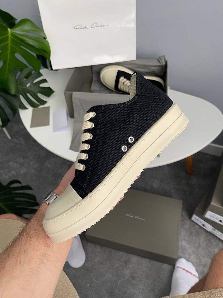Rick Owens DRKSHDW Ramones Low Black Milk PREMIUM