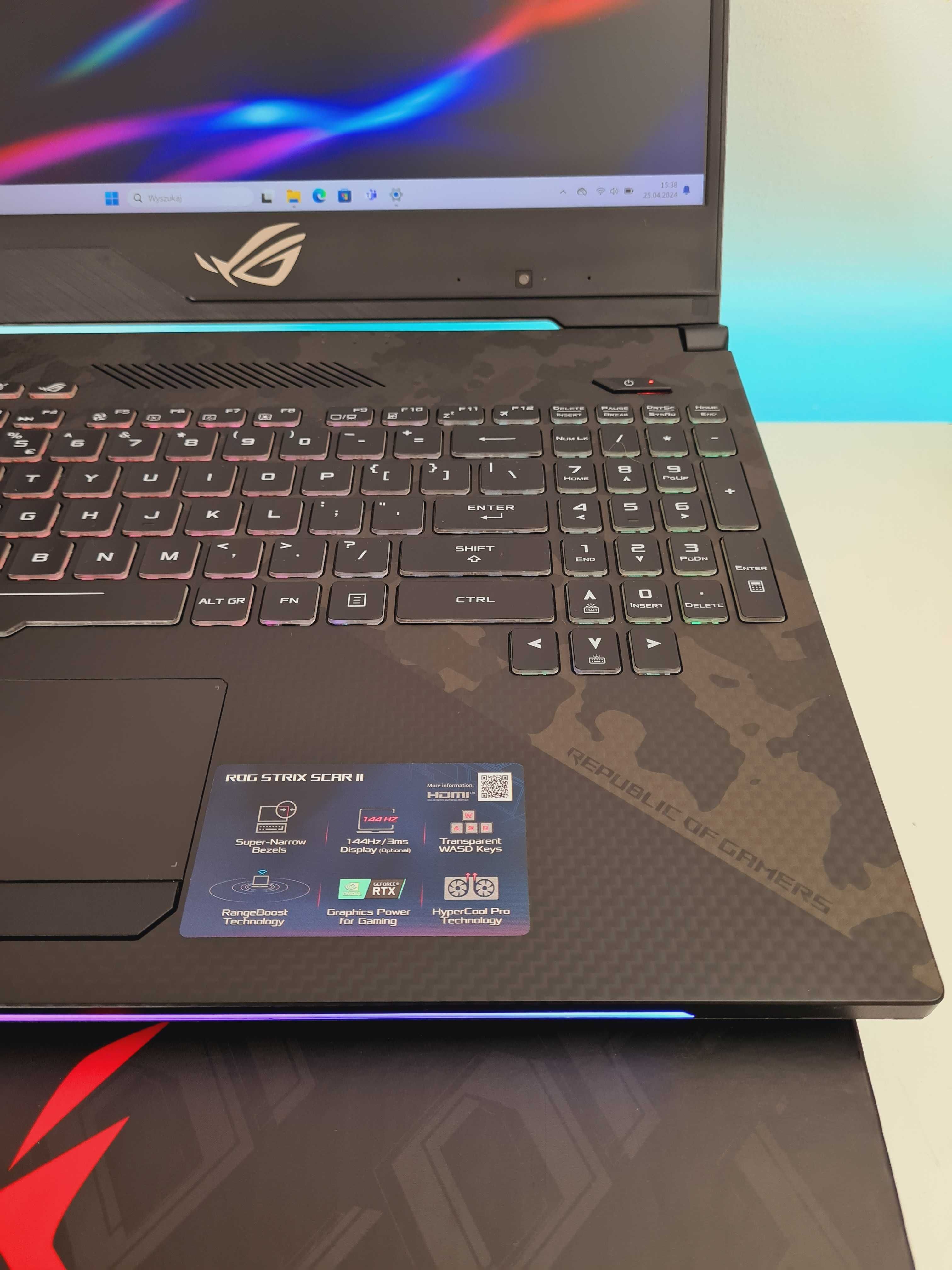 Niezwykły Gamingowy ROG Scar II i7-8th RTX 2070 Laptop DO GIER ! F99 $