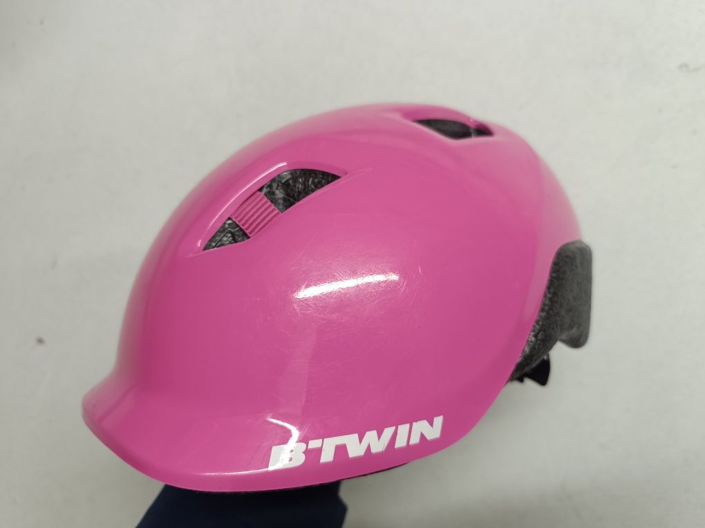 Kask rowerowy BTWIN różowy B-twin Decathlon