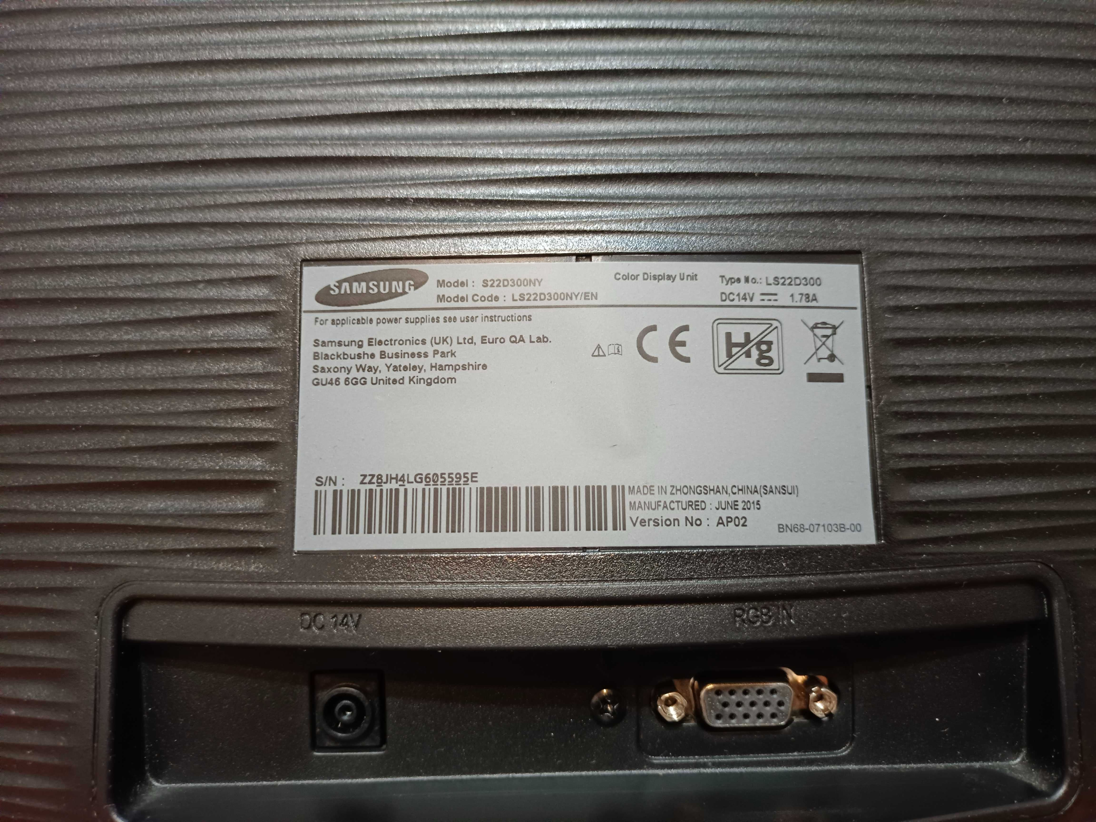 Monitor SAMSUNG S22D300NY