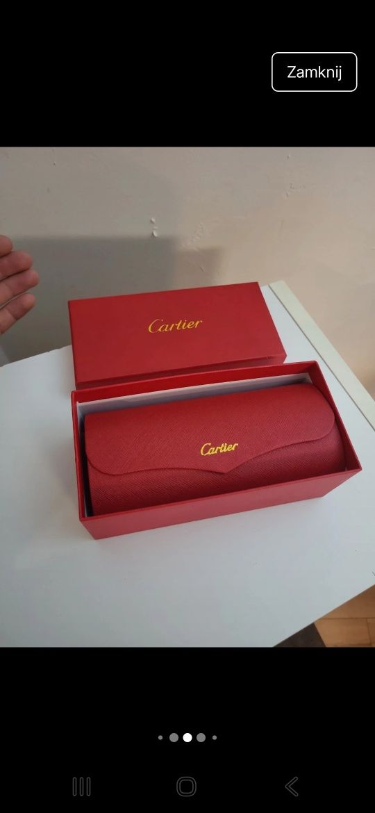 Okulary Cartier oryginalne z etui I wszystkimi akcesoriami