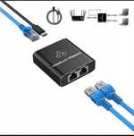 Rozdzielacz sieciowy 1x2 RJ45 LAN 1 Gb/s