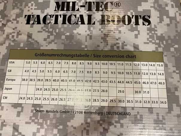 Buty Mil-tec Tactical 2 Zip Black. Rozm. 41 / Nowe