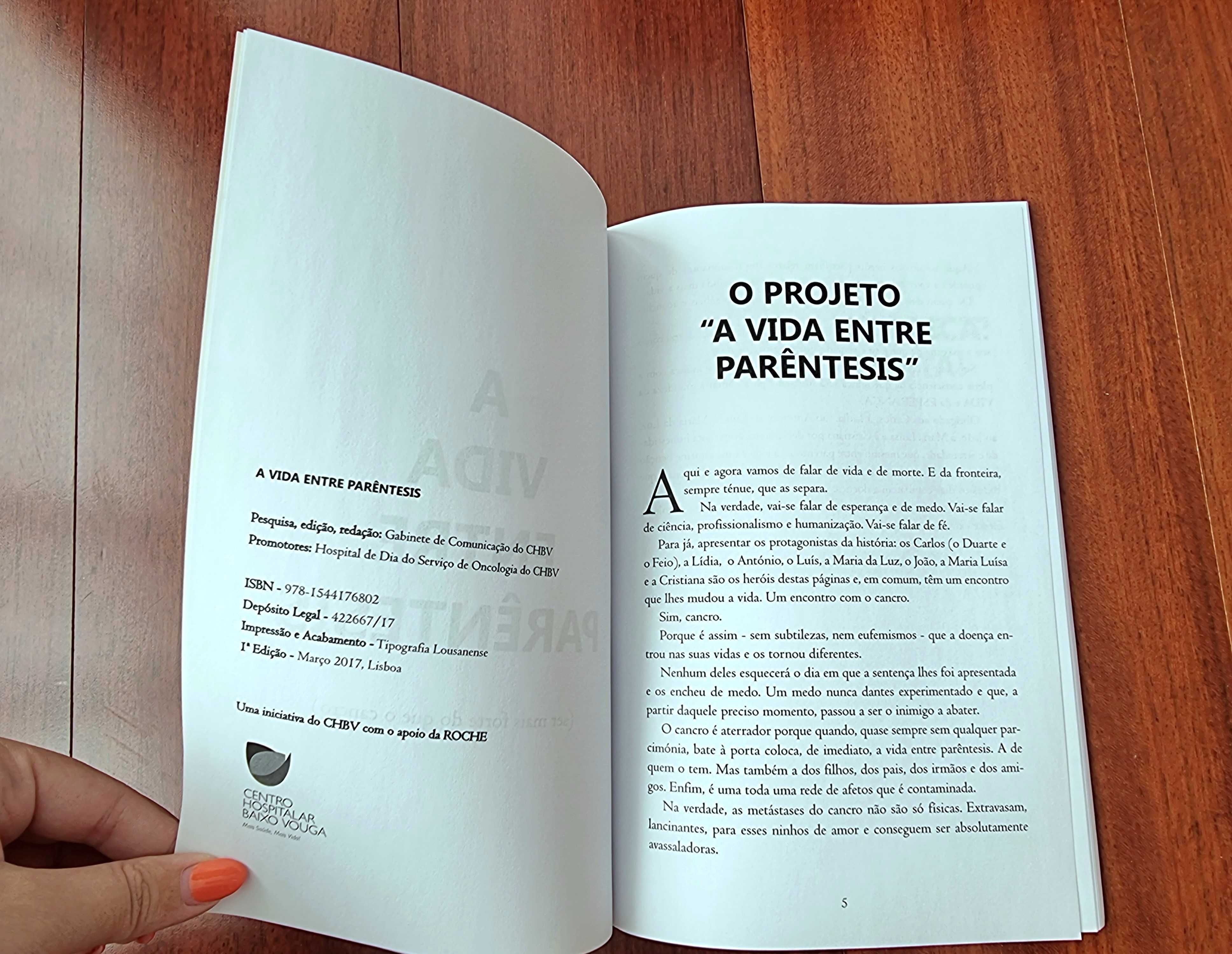 Livro "A Vida Entre Parêntesis (Ser Mais Forte do que o Cancro)"